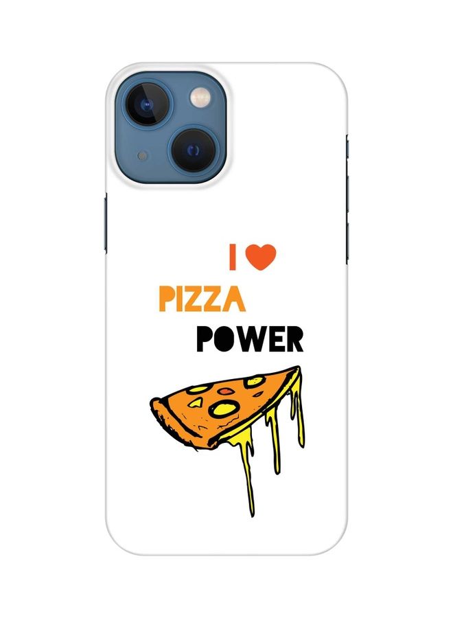 Slim Snap Classic Series Customized Mobile Cover for Apple iPhone 13 Mini I Love Pizza (White)