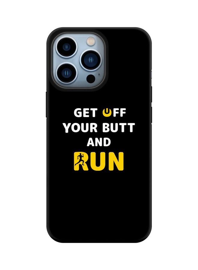 ستايلايزد غطاء حماية مخصص من سلسلة تاف برو لهاتف أبل آيفون 13 برو نمط بطبعة عبارة "Get Off" - Image 1