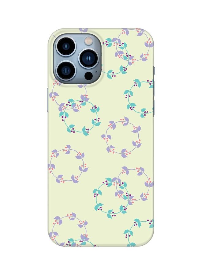 Stylizedd Slim Snap Classic Series Customized Mobile Cover for Apple iPhone 13 Pro Max Floral Wreath - Image 1