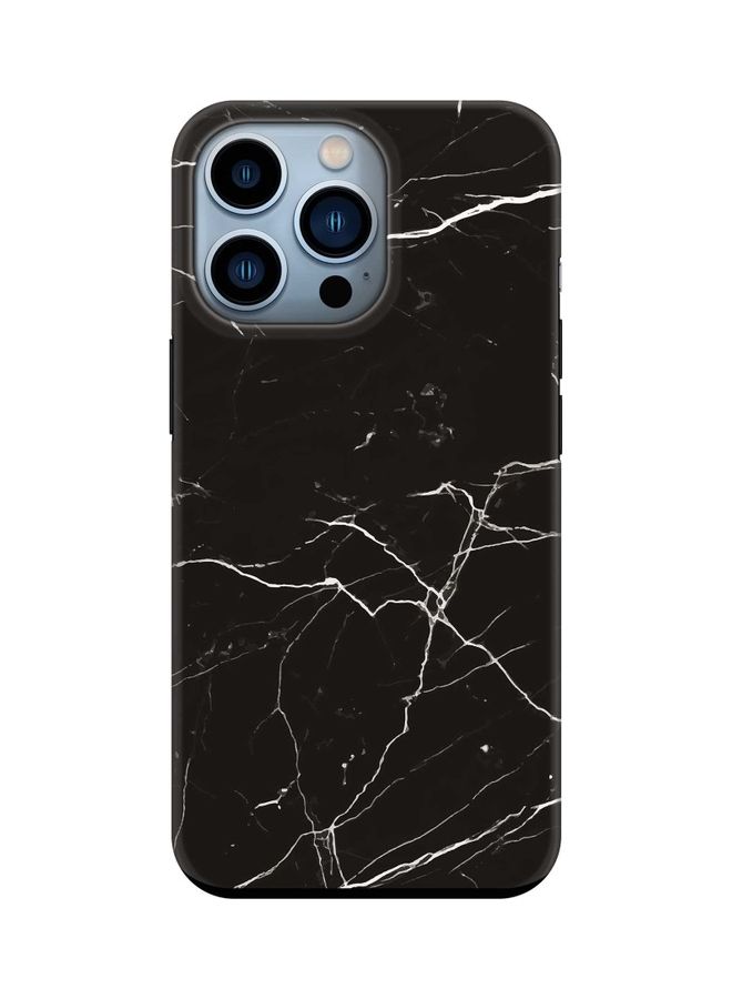 Stylizedd Tough Pro Series Customized Case Cover For Apple iPhone 13 Pro Marble Print Black - Image 1