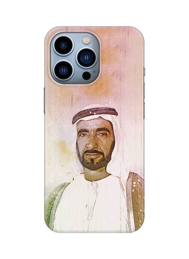 Stylizedd The Wise Sheikh Zayed Printed Slim Snap Classic Series Customized Mobile Cover for Apple iPhone 13 Pro Multicolour - Image 1