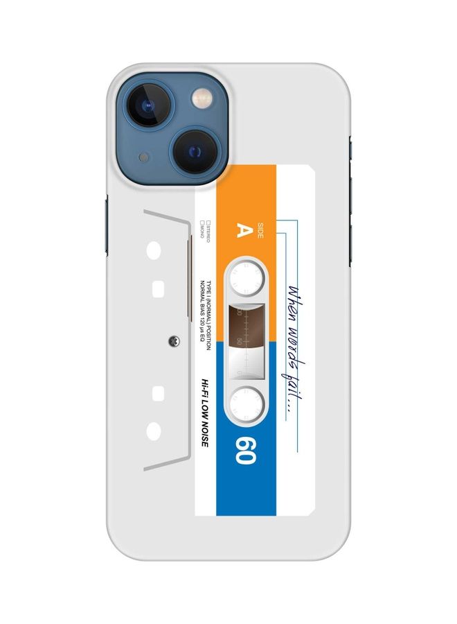 Stylizedd Protective Case Cover for Apple iPhone 13 Mini When Words Fail (White Tape) - Image 1