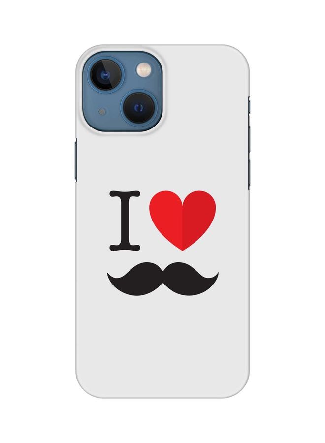 ستايلايزد غطاء حماية واقٍ لهاتف أبل آيفون 13 ميني طبعة بتصميم لمحبي الشوارب - Image 1