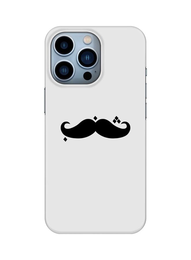 ستايلايزد غطاء حماية رفيع ومخصص من سلسلة سناب كلاسيك بطبعة شنب لهاتف أبل آيفون 13 برو أبيض/أسود - Image 1