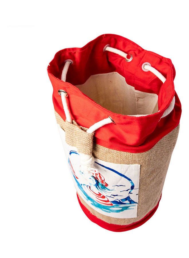 Biggdesign - Anemoss Sailor Girl Jute Shoulder Bag Red/Beige - Image 1