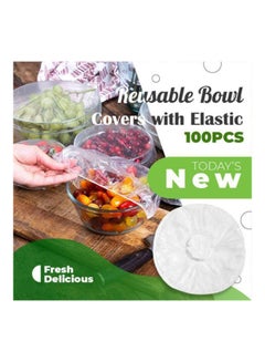 Generic 100-Piece Disposable Dustproof Food Fresh Keeping Vacuum Sealed Bowl Cover Bags Set Clear  - Image 5