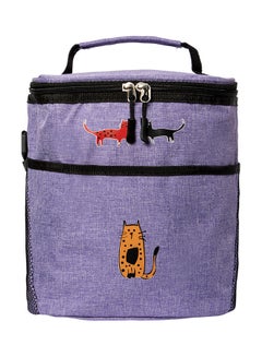 Biggdesign Cats Printed Cooler Bag Purple  - Image 1