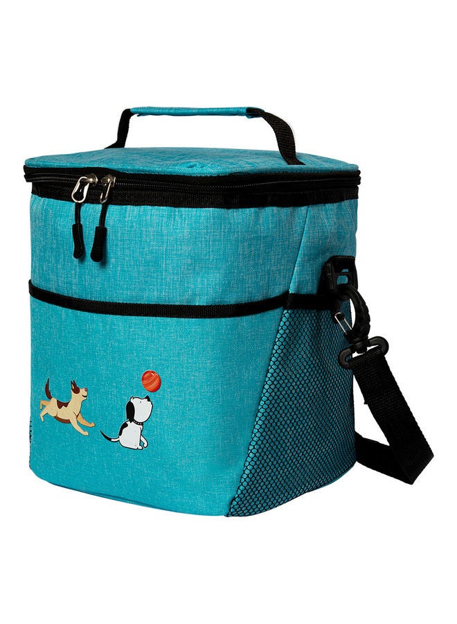 بيج ديزاين حقيبة تبريد بتصميم كلاب مرحة فيروزي - Image 2