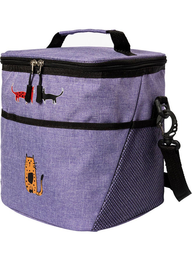 بيج ديزاين حقيبة تبريد بطبعة قطط أرجواني - Image 2