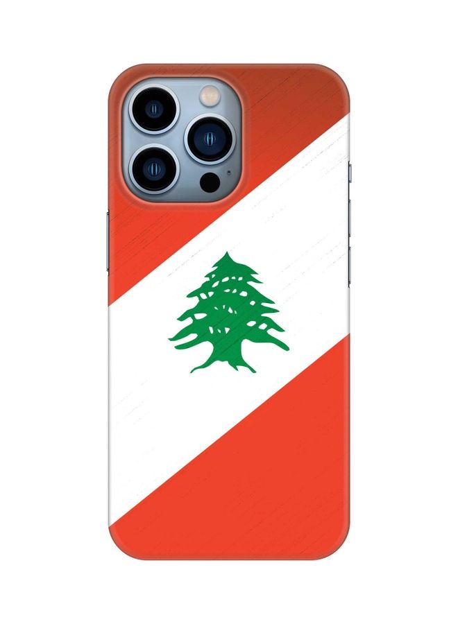 Stylizedd Slim Snap Classic Series Customized Mobile Cover for Apple iPhone 13 Pro Flag Of Lebanon - Image 1