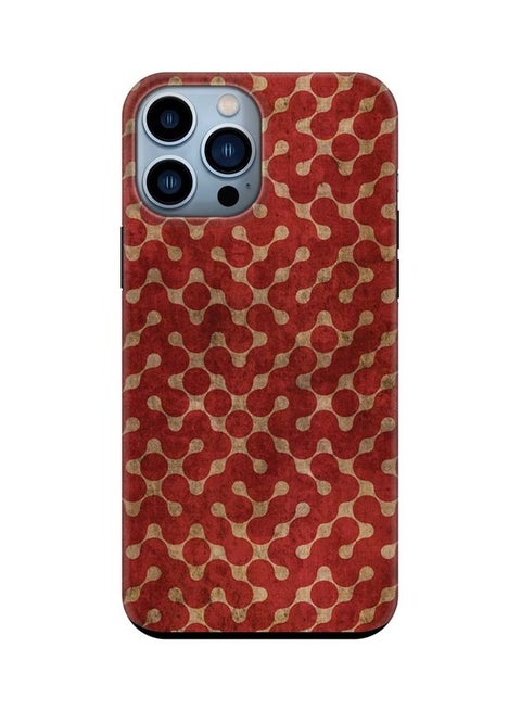 Tough Series Customized Mobile Cover for Apple iPhone 13 Pro Max Connect The Dots (Red)