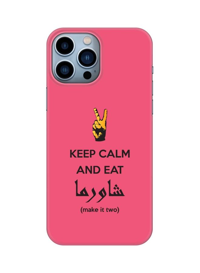 Stylizedd Slim Snap Classic Series Customized Mobile Cover for Apple iPhone 13 Pro Max Keep Calm And Eat Shawarma - Image 1