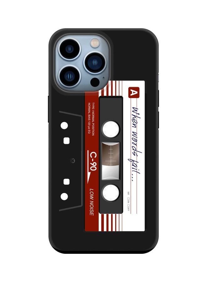 Stylizedd Tough Pro Series Customized Mobile Cover For Apple iPhone 13 Pro When Words Fail (Black Tape) - Image 1