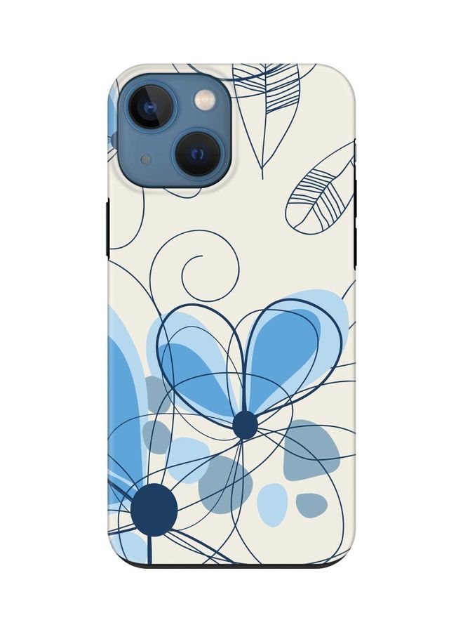 Stylizedd Tough Pro Series Case Cover For Apple iPhone 13 mini Daisy Lines - Image 1