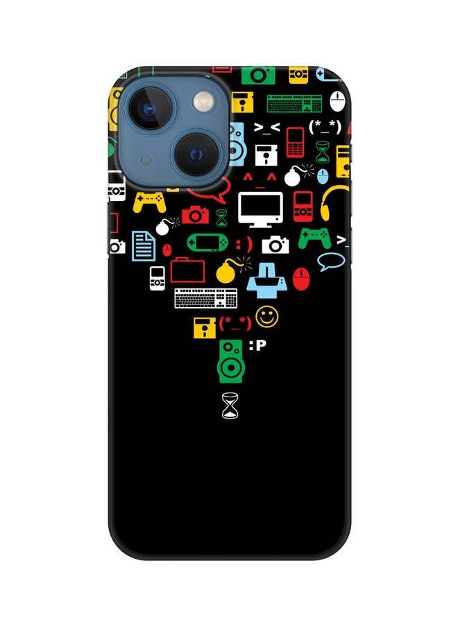 Stylizedd Slim Snap Classic Series Protective Case Cover For Apple iPhone 13 Mini Convergence (Black) - Image 1