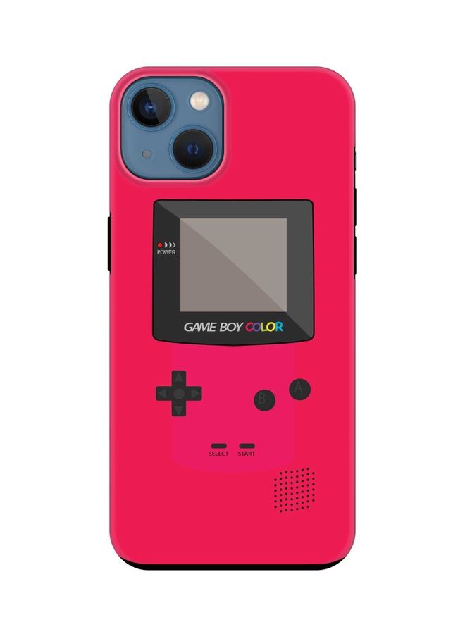 Stylizedd Gameboy Color Printed Tough Pro Series Customized Mobile Cover for Apple iPhone 13 Red/Black - Image 1
