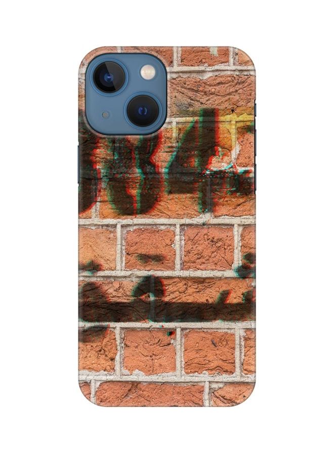 Stylizedd Slim Snap Classic Series Protective Case Cover For Apple iPhone 13 Mini Wall Stencil - Image 1