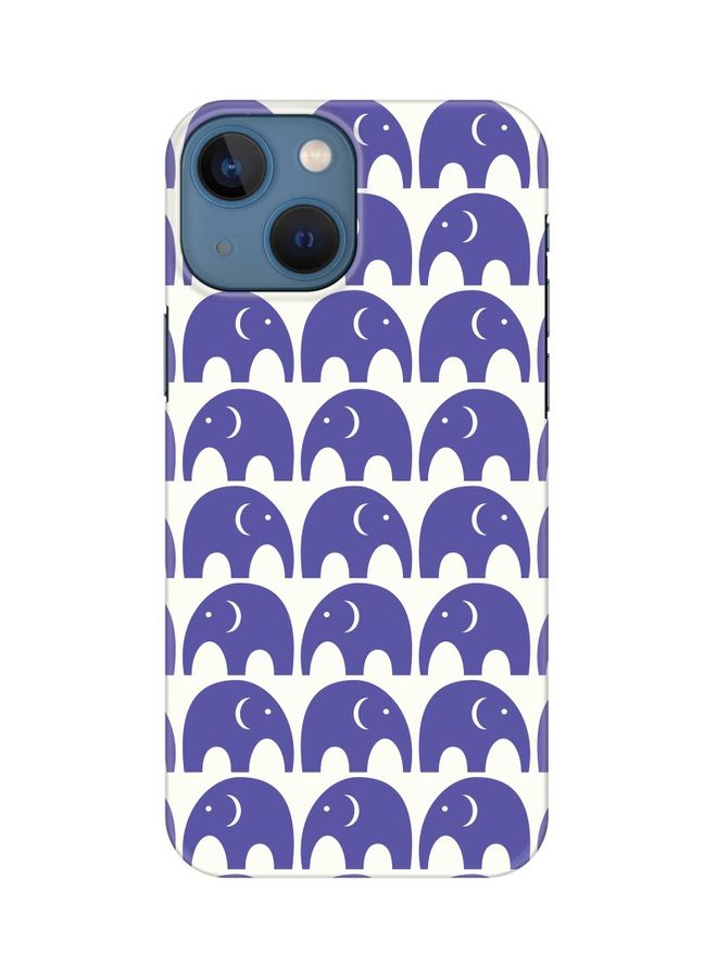 ستايلايزد غطاء حماية رفيع ومخصص من سلسلة سناب كلاسيك لهاتف أبل آيفون 13 ميني مزين بنقش فيلة صغيرة - Image 1