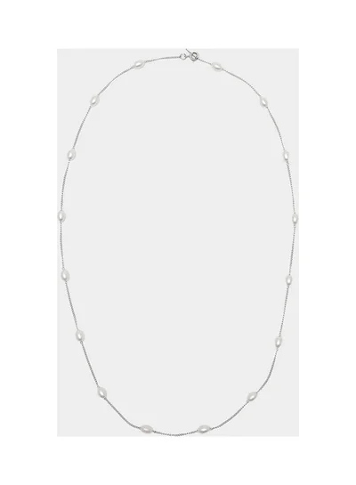 Closet By Styli Pearl Trail Embellished Necklace