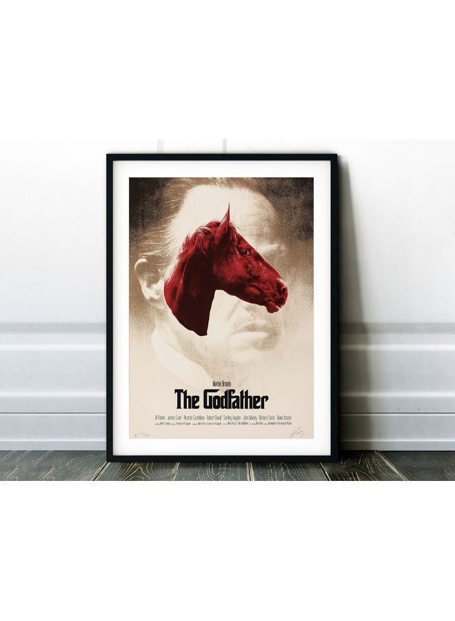 Boomah Accessories The Godfather - Classic 70's Vintage Film Poster With Frame Multicolour 30x40cm 
