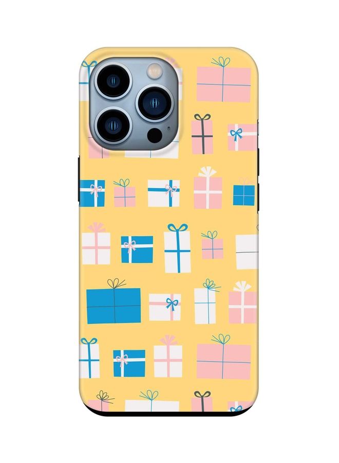 ستايلايزد غطاء حماية مخصص من سلسلة تاف برو لهاتف أبل آيفون 13 برو مزين بأشكال هدايا ملفوفة - Image 1