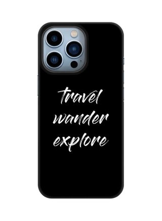 Travel Wander Explore Printed Slim Snap Classic Series Customized Mobile Cover for Apple iPhone 13 Pro Black - v1632962478/N51104225A_1