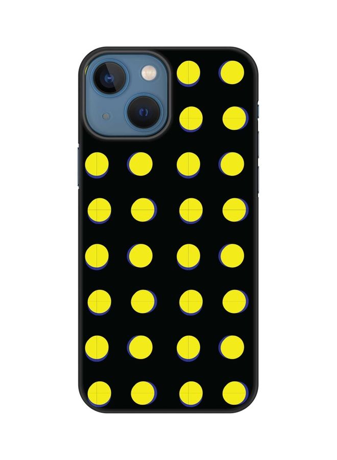 Stylizedd - Slim Snap Classic Series Customized Mobile Cover for Apple iPhone 13 Mini Yellow Dots - Image 1