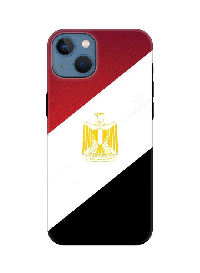 ستايلايزد غطاء حمايةٍ مخصص من سلسلة تاف برو لهاتف أبل آيفون 13 . علم مصر - Image 1