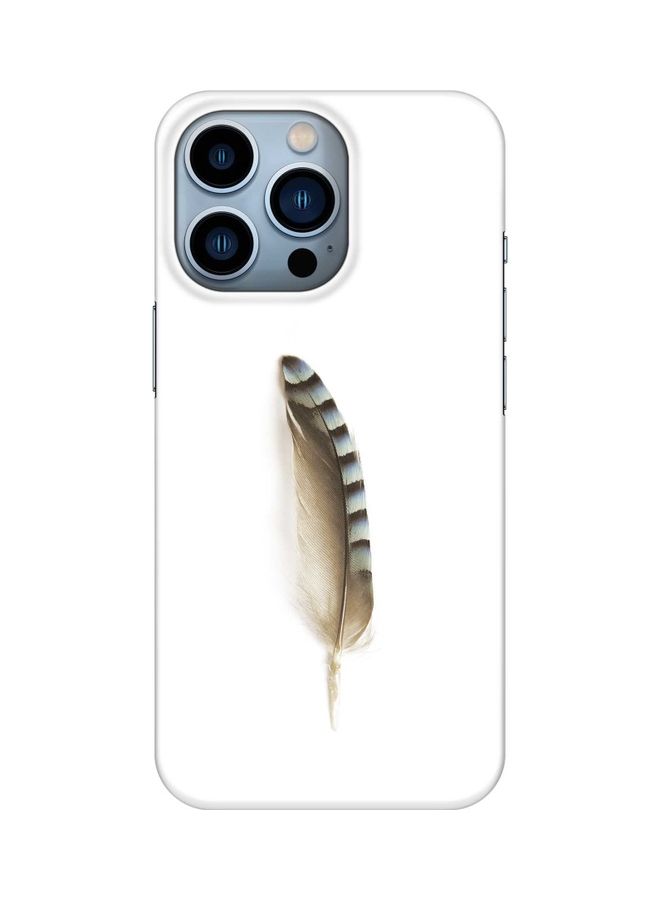 Stylizedd Slim Snap Classic Series Customized Mobile Cover For Apple iPhone 13 Pro Lonely Feather - Image 1
