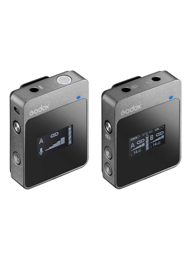 Godox MoveLink M1 Wireless Microphone System 2.4G(1 Transmitter + 1 Receiver) Black - Image 1