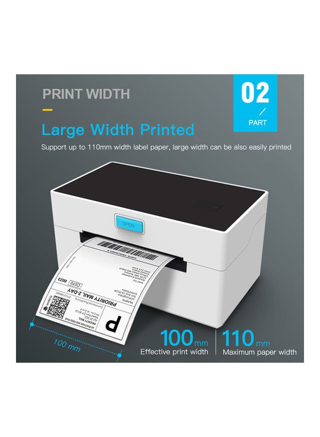Desktop Thermal Label Printer White - Image 5