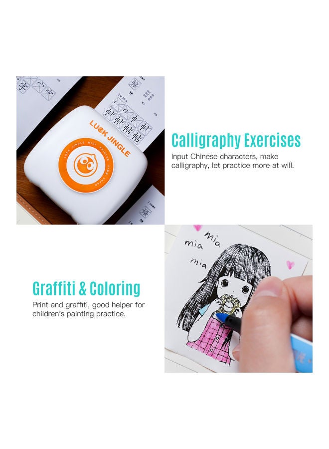 Portable Pocket Thermal Printer White - Image 3