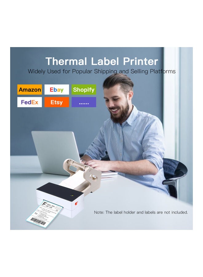 Thermal Label Printer White/Black - Image 2