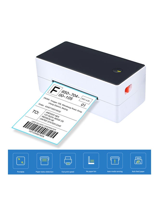 Thermal Label Printer White/Black - Image 3