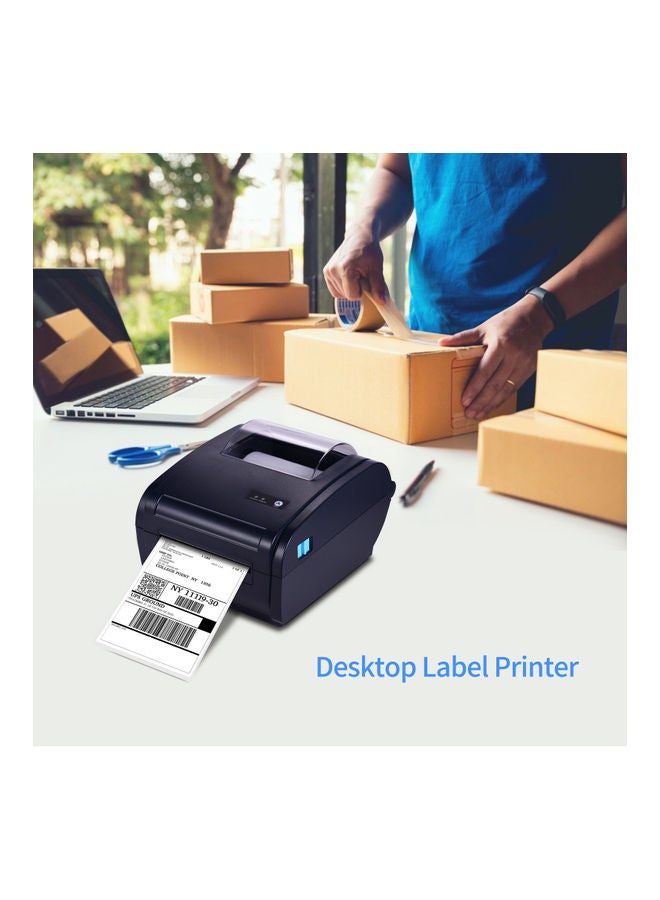 Generic - Desktop Thermal Label Printer Black - Image 1