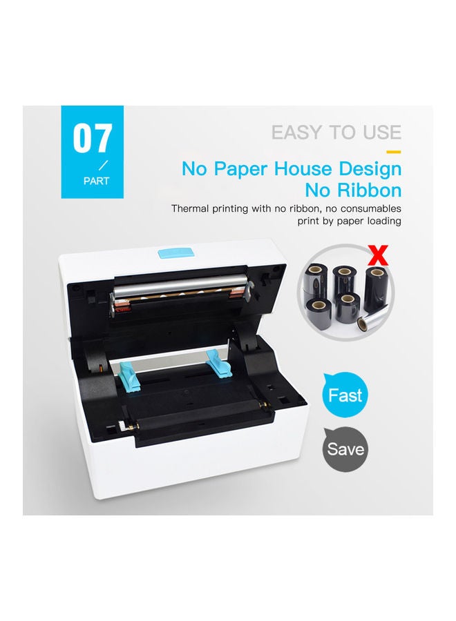 Desktop Thermal Label Printer White - Image 2