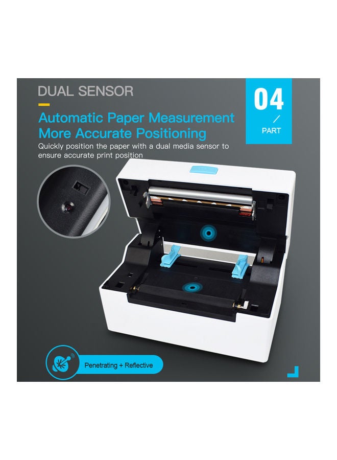 Desktop Thermal Label Printer White - Image 3