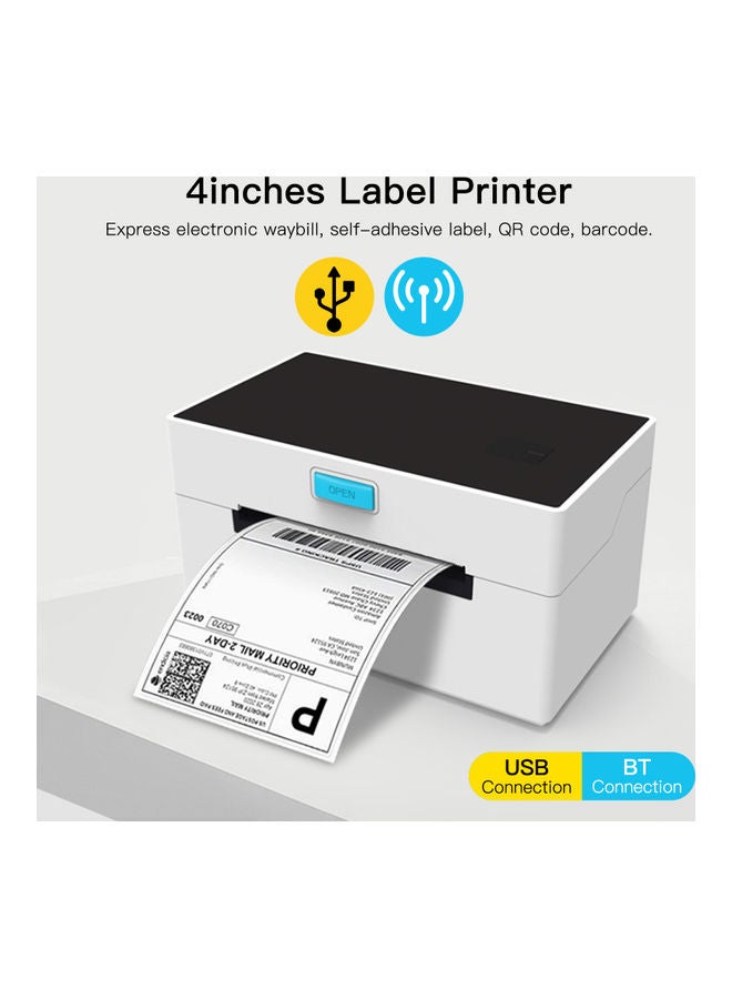 Desktop Thermal Label Printer White - Image 4