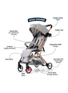 TEKNUM Explorer Travel Stroller - Grey  - Image 3