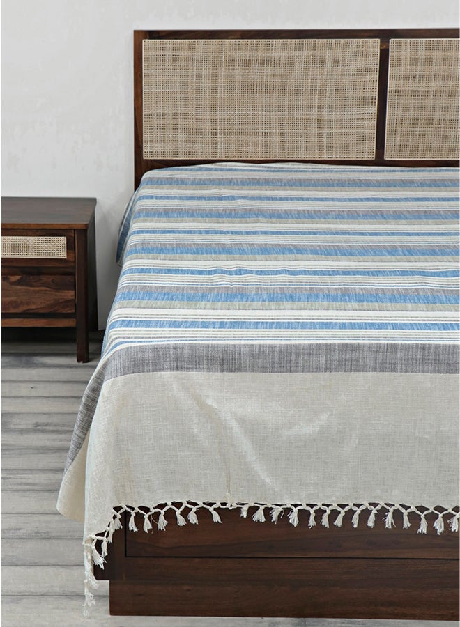 Fabindia Woven Bed Cover Riya Variation cotton Multicolour 150x250cm  - Image 1
