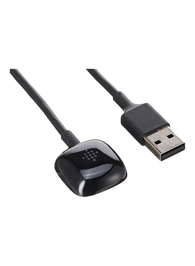 Fitbit - Charging Cable For Fitbit Versa 3, Versa 4, Sense, Sense 2, Black - Image 1