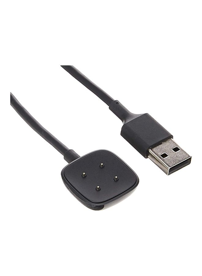Fitbit - Charging Cable For Fitbit Versa 3, Versa 4, Sense, Sense 2, Black - Image 1