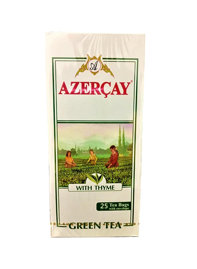 Green Tea With Thyme With Envelope 25 Bags 50grams Pack of 4 - v1632979472/N39719960A_1