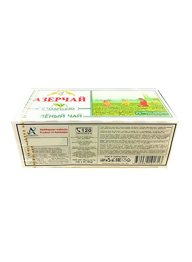 Green Tea With Thyme With Envelope 25 Bags 50grams Pack of 4 - v1632979472/N39719960A_2