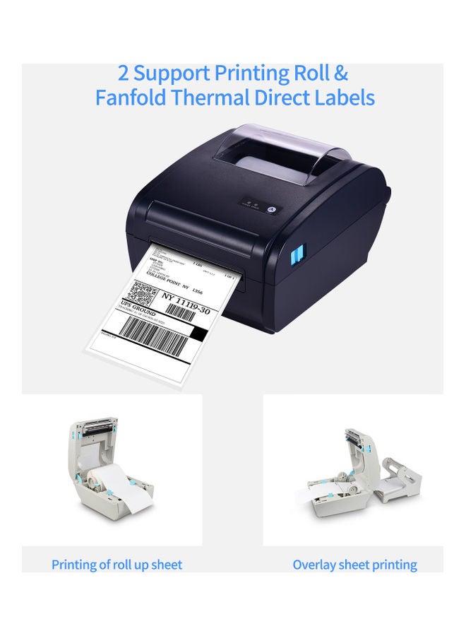 Desktop Thermal Label Printer Black - Image 5