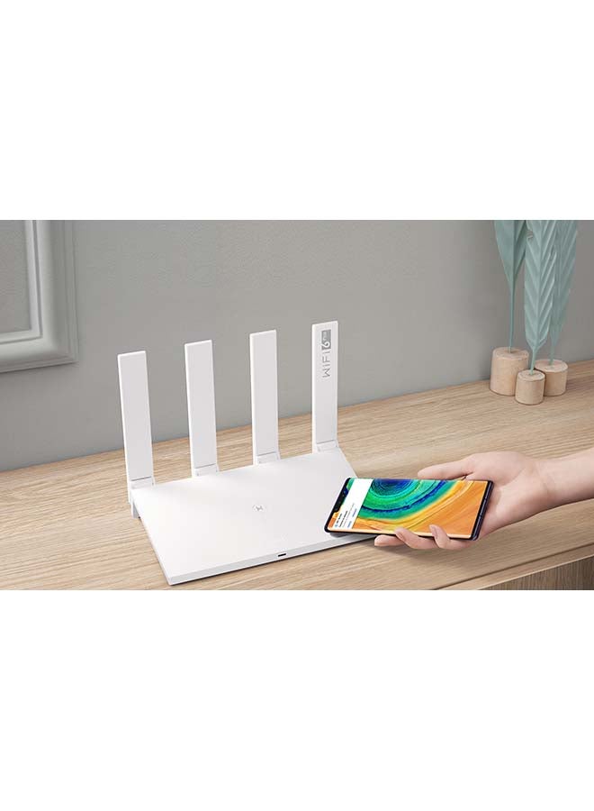 HUAWEI 372.0 mAh AX3 Pro WS7200 Wi-Fi 6 Plus Quad-core Mesh MU-MIMO Dual Band Gigabit Wireless Internet Router White  - Image 3