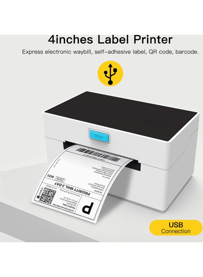 Desktop Thermal Label Printer White - Image 5