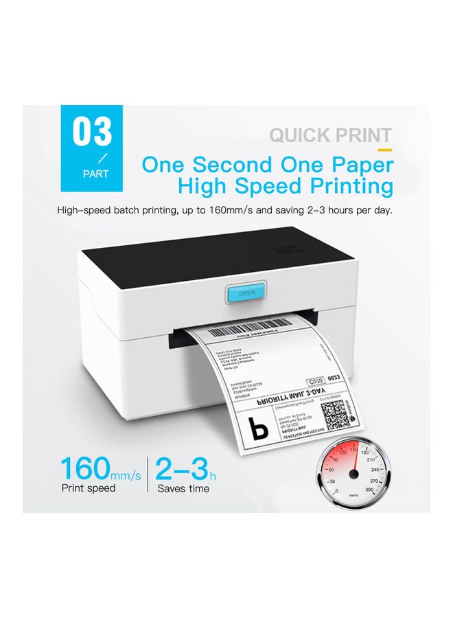 Desktop Thermal Label Printer White - Image 4