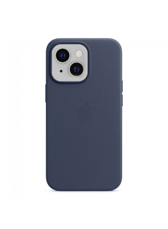 MARGOUN Protective Leather Case Cover For iPhone 13 (6.1 inch) Blue - Image 1