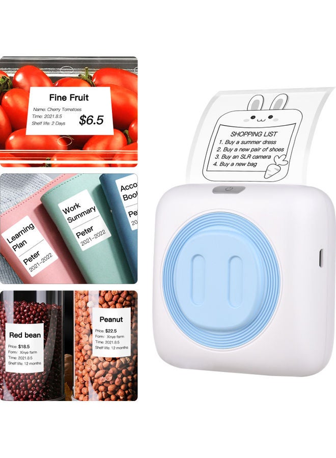 Mini Portable Thermal Photo Printer Blue - Image 4